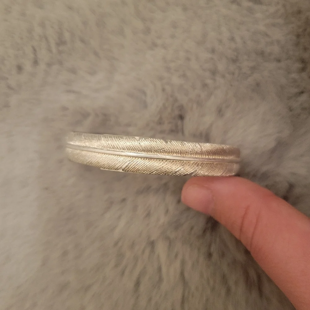 Silver Feather Bracelet